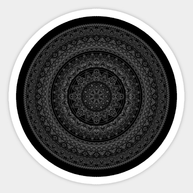 White Mandala Sticker by mjmillustration
